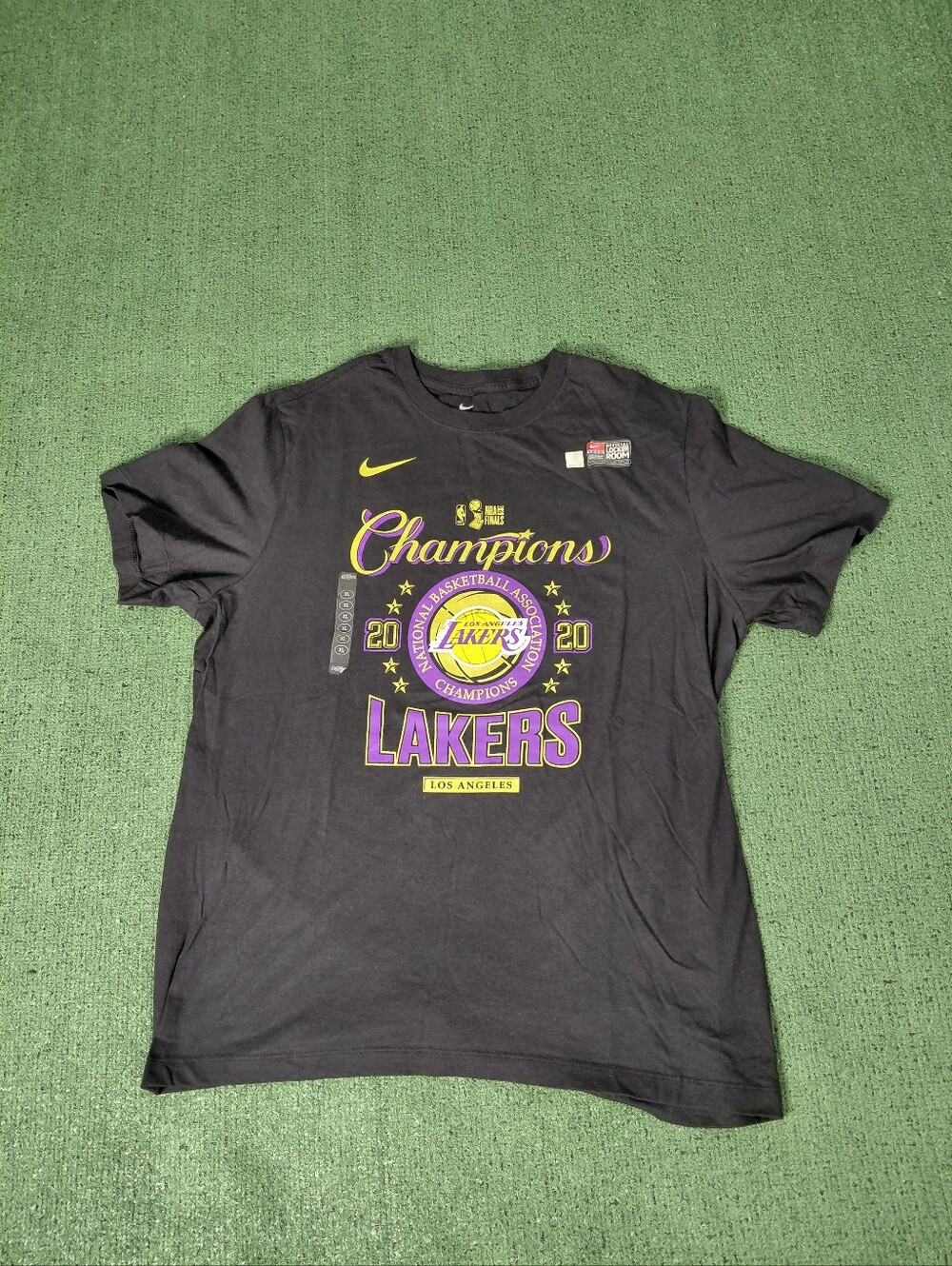 NBA Nike Los Angeles Lakers 2020 NBA Finals Champions Basketball Sports Black T